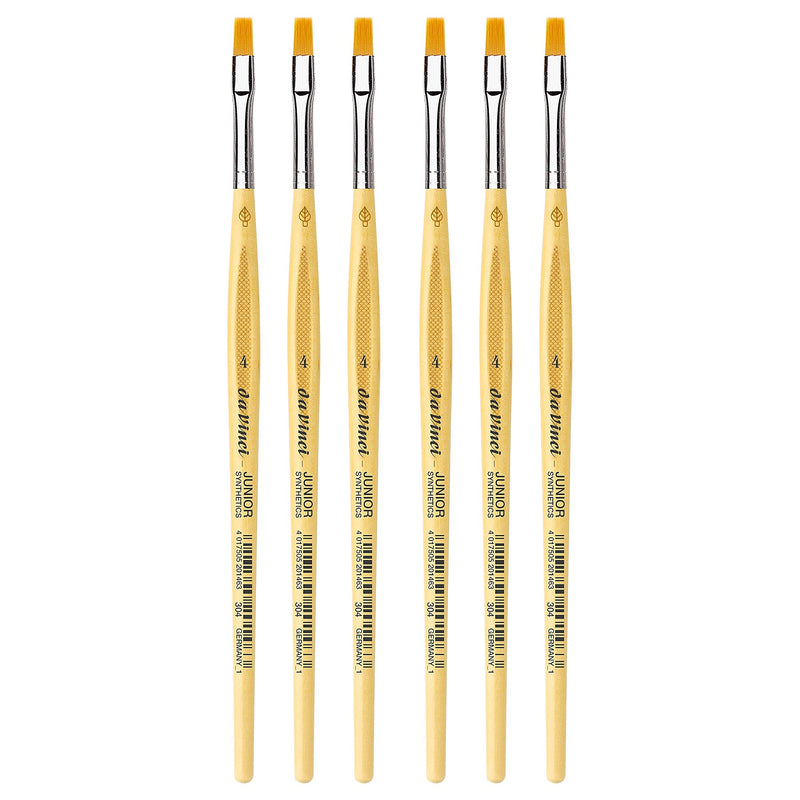 da Vinci JUNIOR Synthetics Tempera Student Round Brush, 6 Brushes/Pack (DVXVA3044-6)