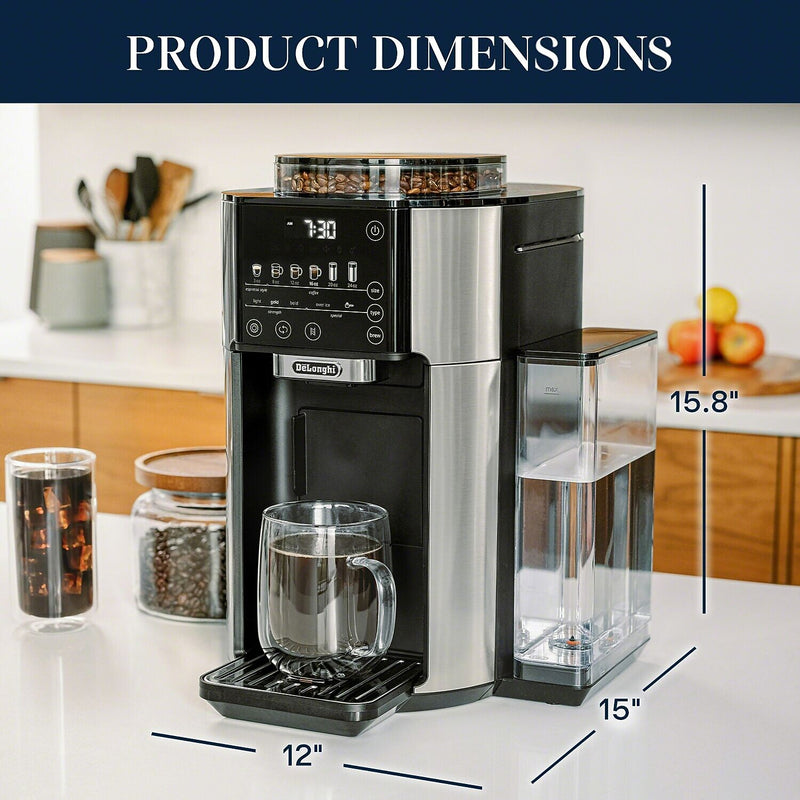 DeLonghi TrueBrew Single-Serve & Automatic Drip Coffee Maker, Stainless Steel CAM51025M