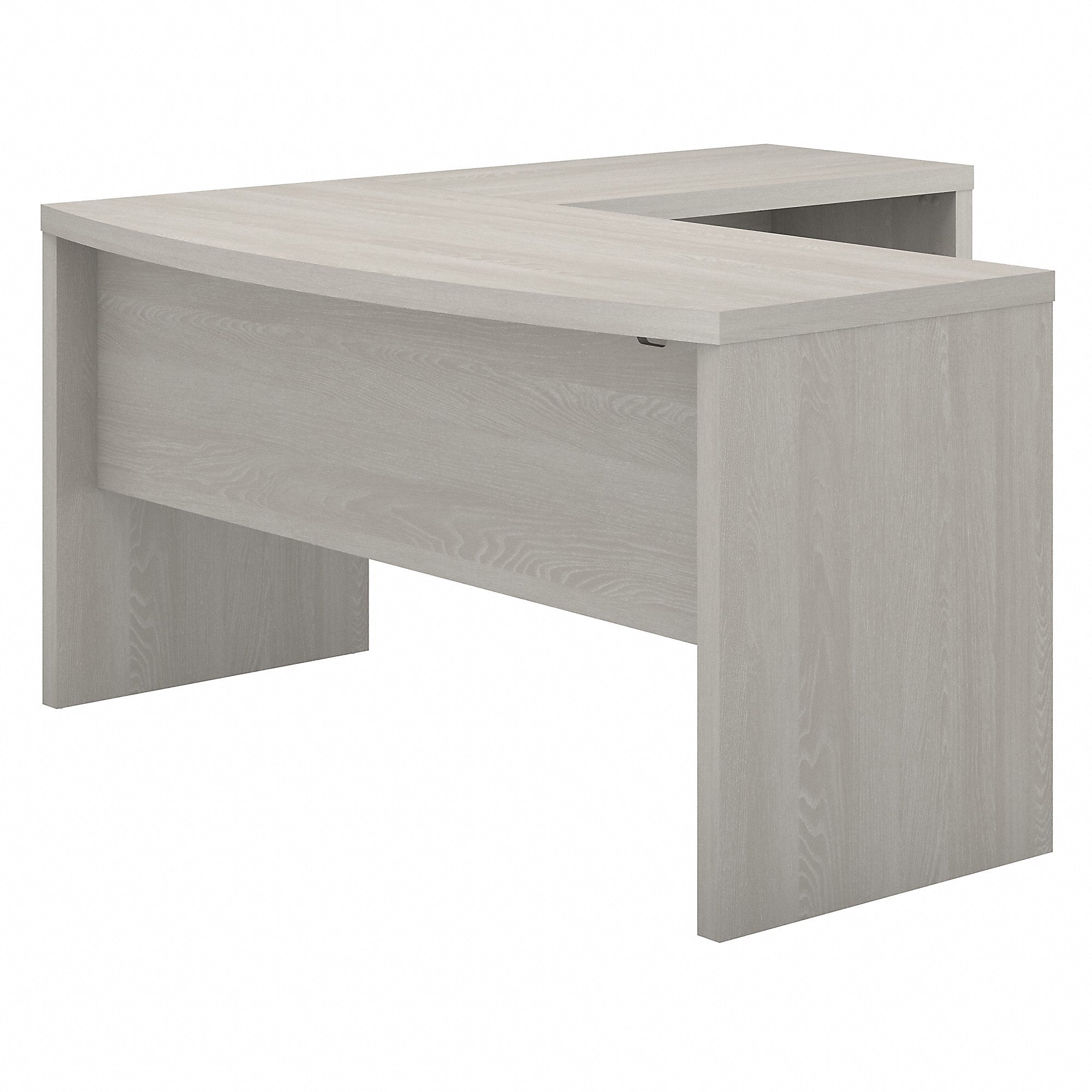 Bush Business Furniture Echo 60"W L Shaped Bow Front Desk, Gray Sand (ECH025GS)