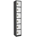 AdirOffice 72" 6-Tier Black and White Storage Locker (ADI629-206-B-W)
