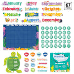 Creative Teaching Press Sea Friends Calendar Set Bulletin Board Set, 67/Set (CTP10992)