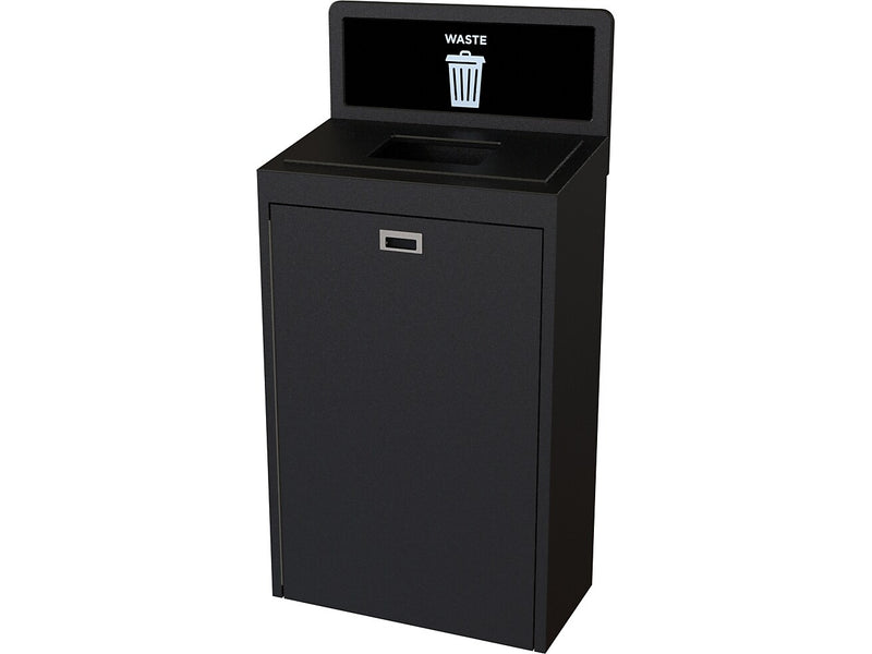 CleanRiver TIM Plastic Trash Can, 22 Gallon, Black (TIM22-1-W-BK)