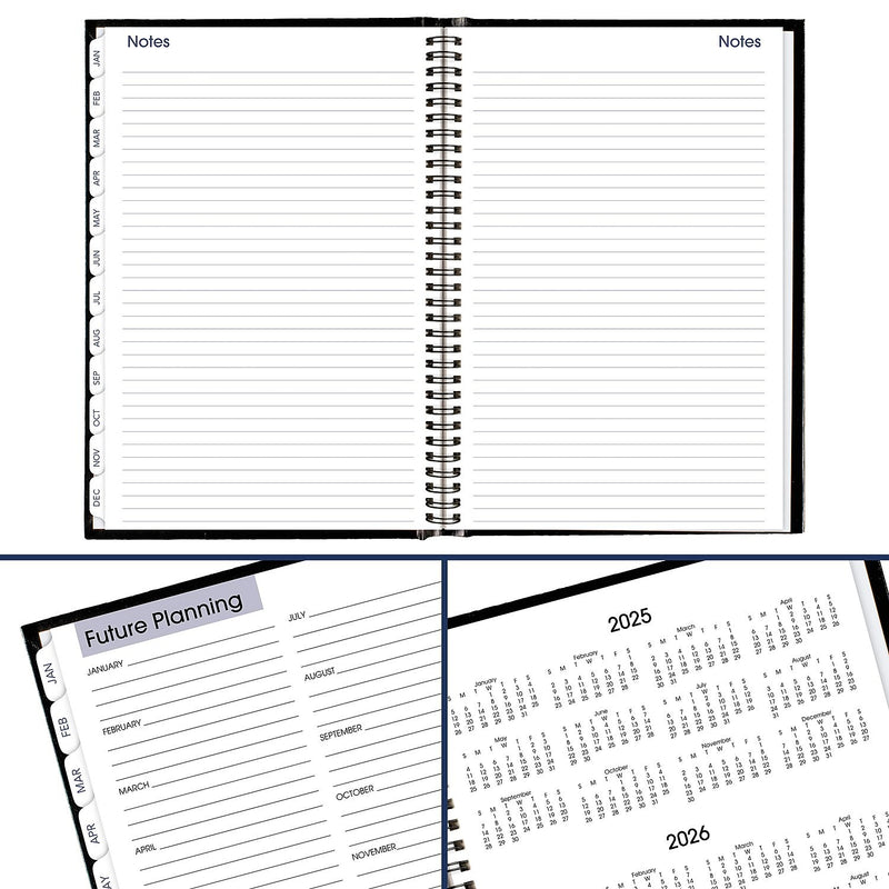 2026 AT-A-GLANCE DayMinder 8" x 11.75" Monthly Planner, Faux Leather Cover, Black (G470H-00-26)