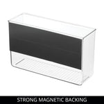iDESIGN Magnetic Plastic Storage Bin, 6.25" x 3"x 11", Clear, 4/Pack (28111M4)