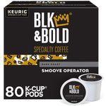 BLK & Bold Smoove Operator Coffee Keurig® K-Cup® Pods, Dark Roast, 80/Carton (OKB90056CT)