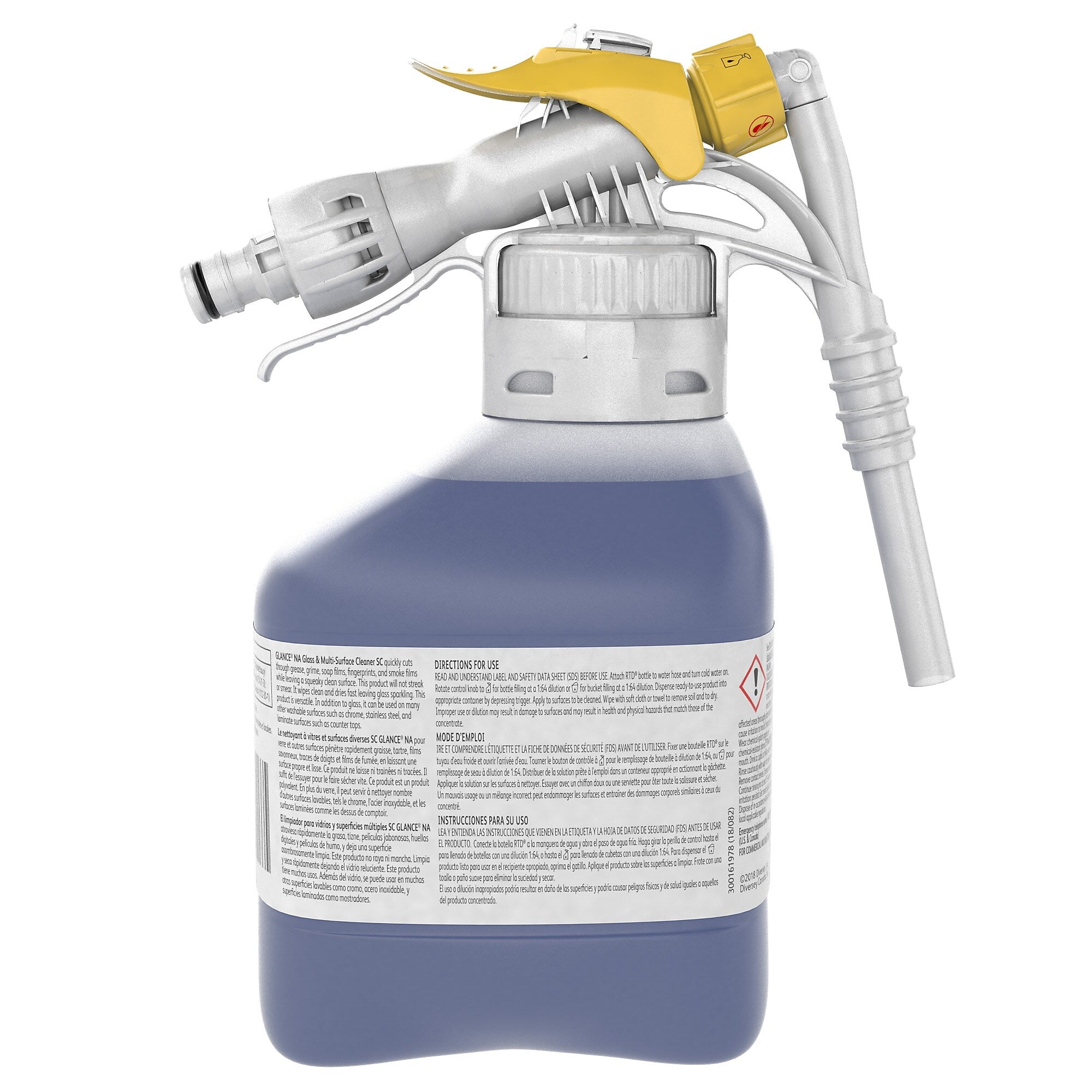 Diversey Glance NA Glass & Multi-Surface Cleaner, 1.5 L (100975198)