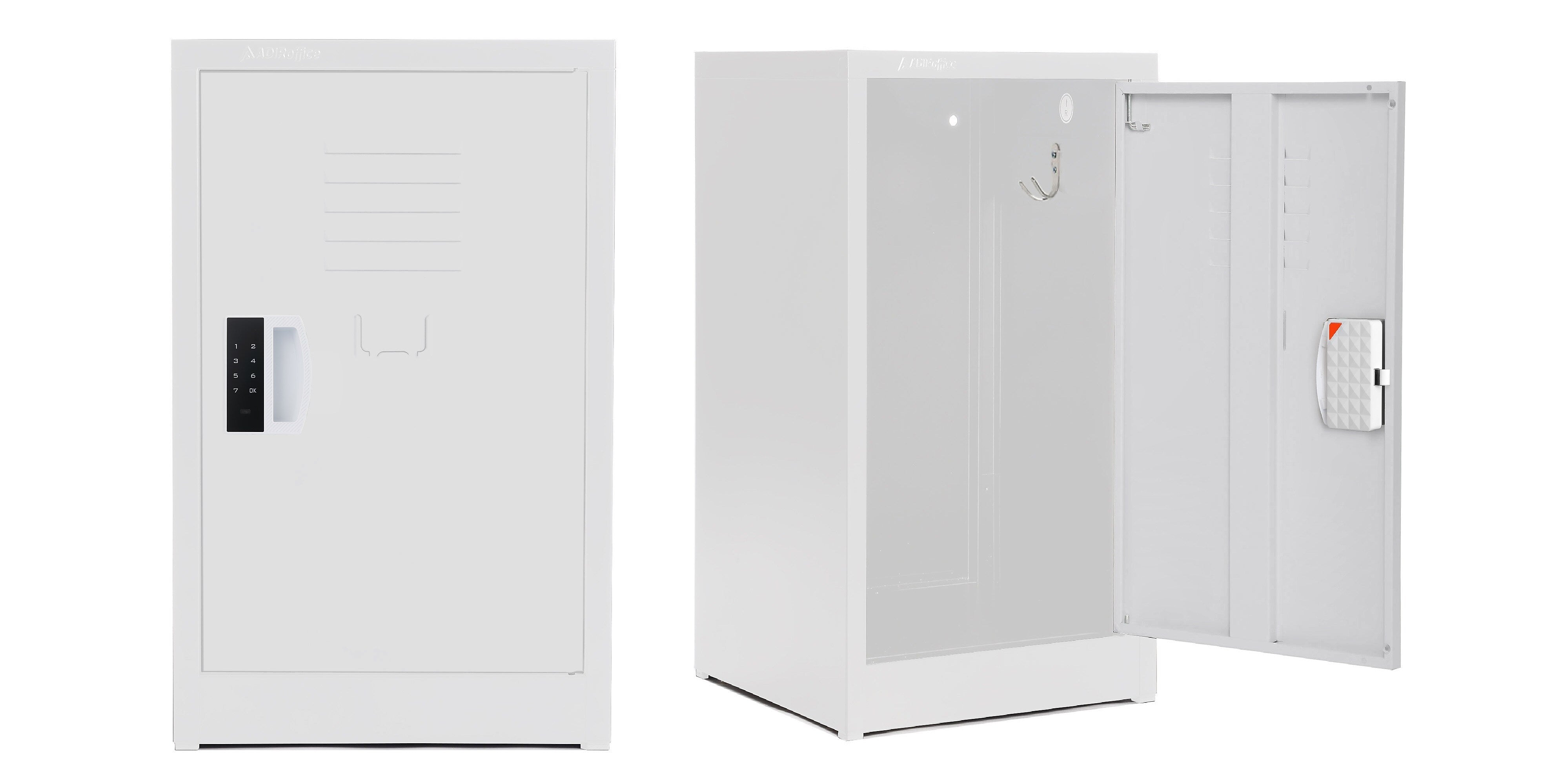AdirOffice 24"H Single Tier White Storage Locker (ADI629-02-WHI-DL)