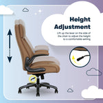 Serta Torrington Ergonomic Polyurethane Big & Tall Chair, 400 lb. Capacity, Light Tan (52399-TAN)