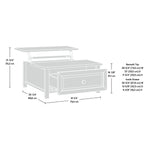 Sauder Hillmont Farm 35"W x 31"D Coffee Table, Timber Oak (435179)