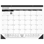 2026 AT-A-GLANCE 24" x 19" Monthly Desk Pad Calendar, White/Black (SK30-00-26)