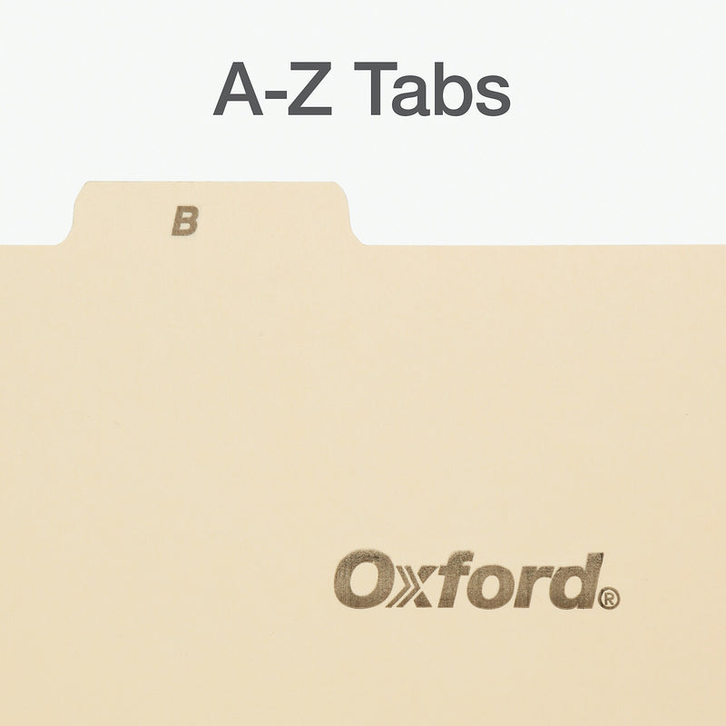 Oxford Index Card Dividers, 5" x 8", Manila, 25/Pack (B8525)