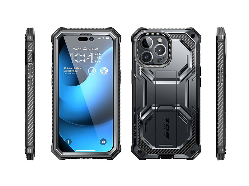 i-Blason Armorbox Black Rugged Case for iPhone 14 Pro (iPhone2022Pro-6.1-Armorbox-SP-Black)