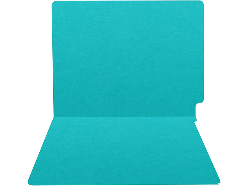 Medical Arts Press Heavy-Duty End Tab File Folder, Straight Cut, Letter-Size, Light Blue, 40/Box (S-09458-LBL)