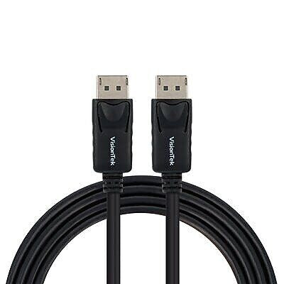 VisionTek 6.56' DisplayPort to DisplayPort Cable, Male to Male, Black (901211)