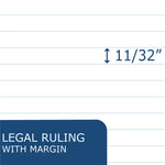 Roaring Spring Legal Pads, 8.5" x 11.75", 20 lb. Heavyweight Biobased Paper, White, 40 Sheets/Pad, 12 Pads/Pack (24326)
