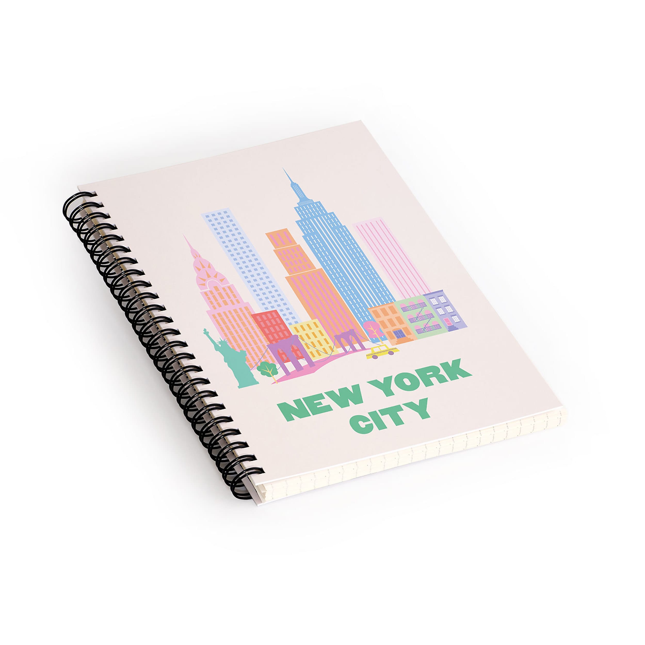 DENY Designs New York City Skyline 1-Subject Professional Notebooks, 5.5" x 8.25", Dotted, 60 Sheets (85431-NOBS01)
