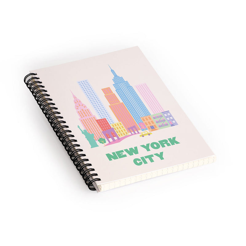 DENY Designs New York City Skyline 1-Subject Professional Notebooks, 5.5" x 8.25", Dotted, 60 Sheets (85431-NOBS01)