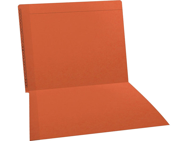 Medical Arts Press Kardex Reinforced End Tab File Folder, Straight Cut, Letter-Size, Orange, 100/Box (F1170-ORG)