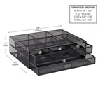 Mind Reader Two-Tier Monitor Stand Laptop Riser, Up to 30 lbs., Black (2TDMESHY-BLK)
