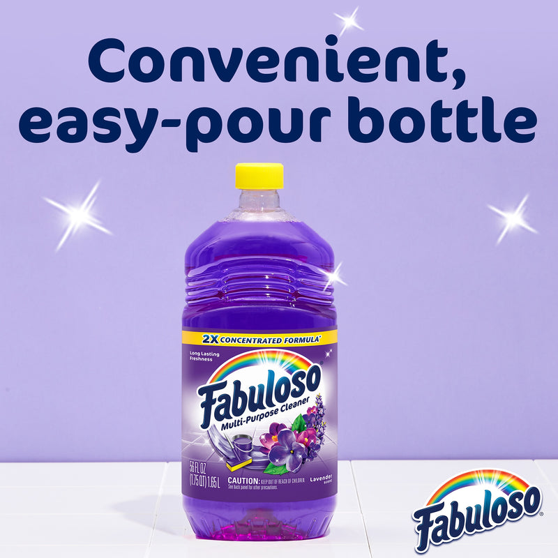 Fabuloso Multi-Purpose Cleaner, Lavender Scent, 56 fl. oz., 6/Carton (153041)