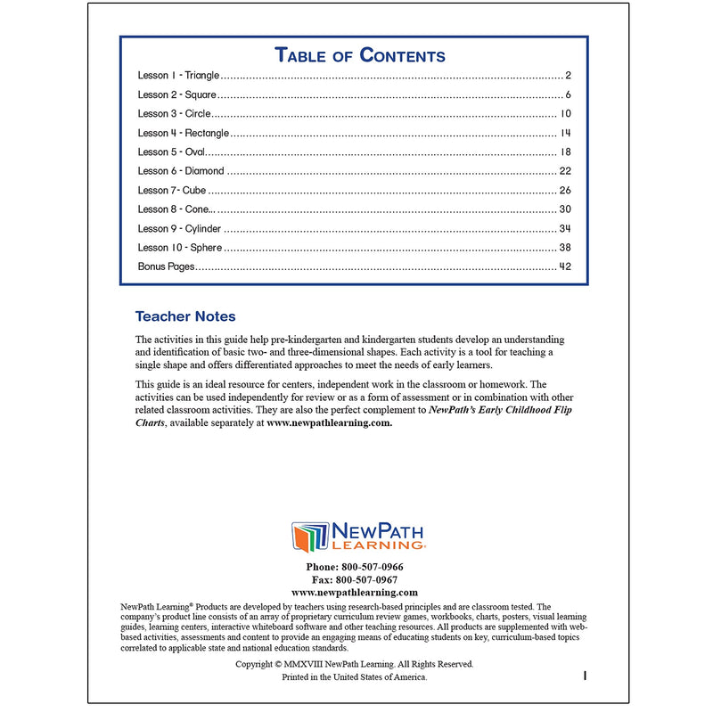NewPath Learning Exploring Shapes Student Activity Book (NP-130021)