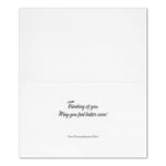 "Get Well Greenery" Card w/ White Unlined Envelope, 25/BX