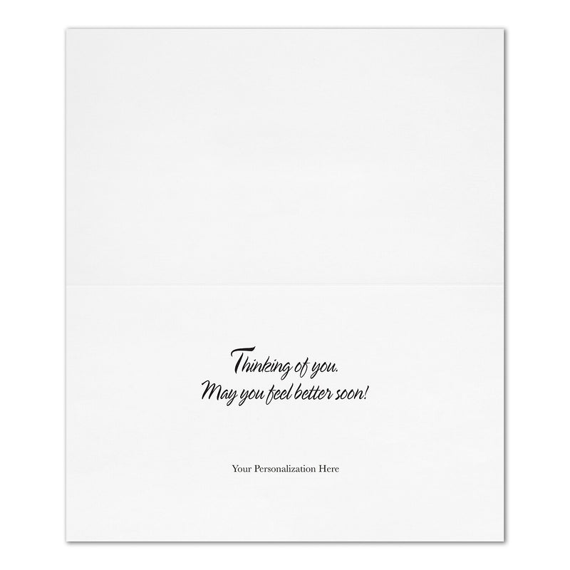 "Get Well Greenery" Card w/ White Unlined Envelope, 25/BX