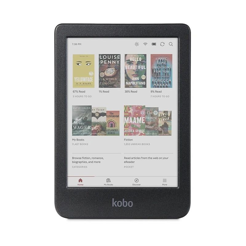 Kobo Clara Color 6" Waterproof E-Reader, 16 GB Storage, Black (N367-TP-BK-S-CK)