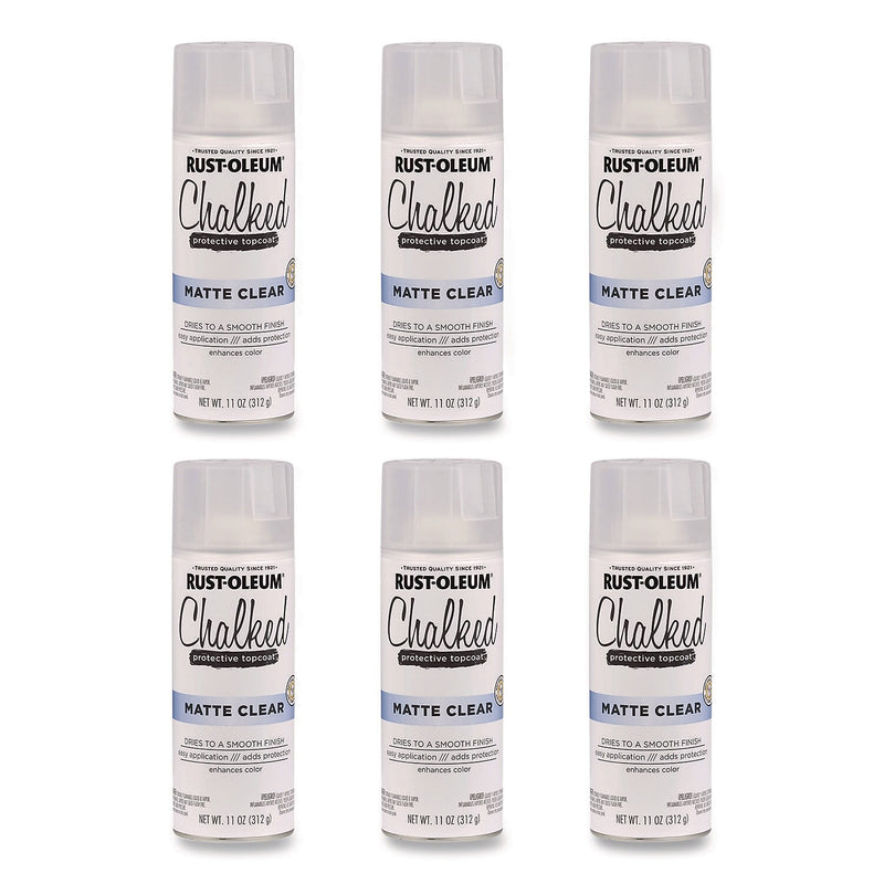 Rust-Oleum Chalked Paint, Clear, 12 oz., 6/Carton (302599)