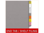 Medical Arts Press Reinforced End Tab File Folder, Straight Cut, Letter-Size, Gray, 250/Carton (S-01602-GRY-B)