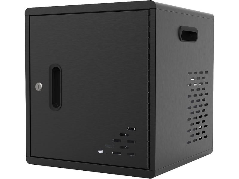 Luxor Lockable 10-Unit Modular Charging Cabinet, Black Steel (LLMC10)