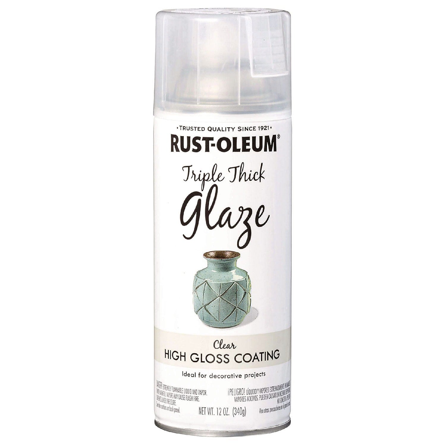 Rust-Oleum Specialty Triple Thick Glaze Spray Paint, High Gloss Clear, 12 oz., 6/Carton (301416)