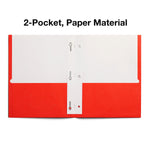 Staples Smooth 2-Pocket Paper Folder with Fasteners, Orange, 25/Box (50775/27543-CC)