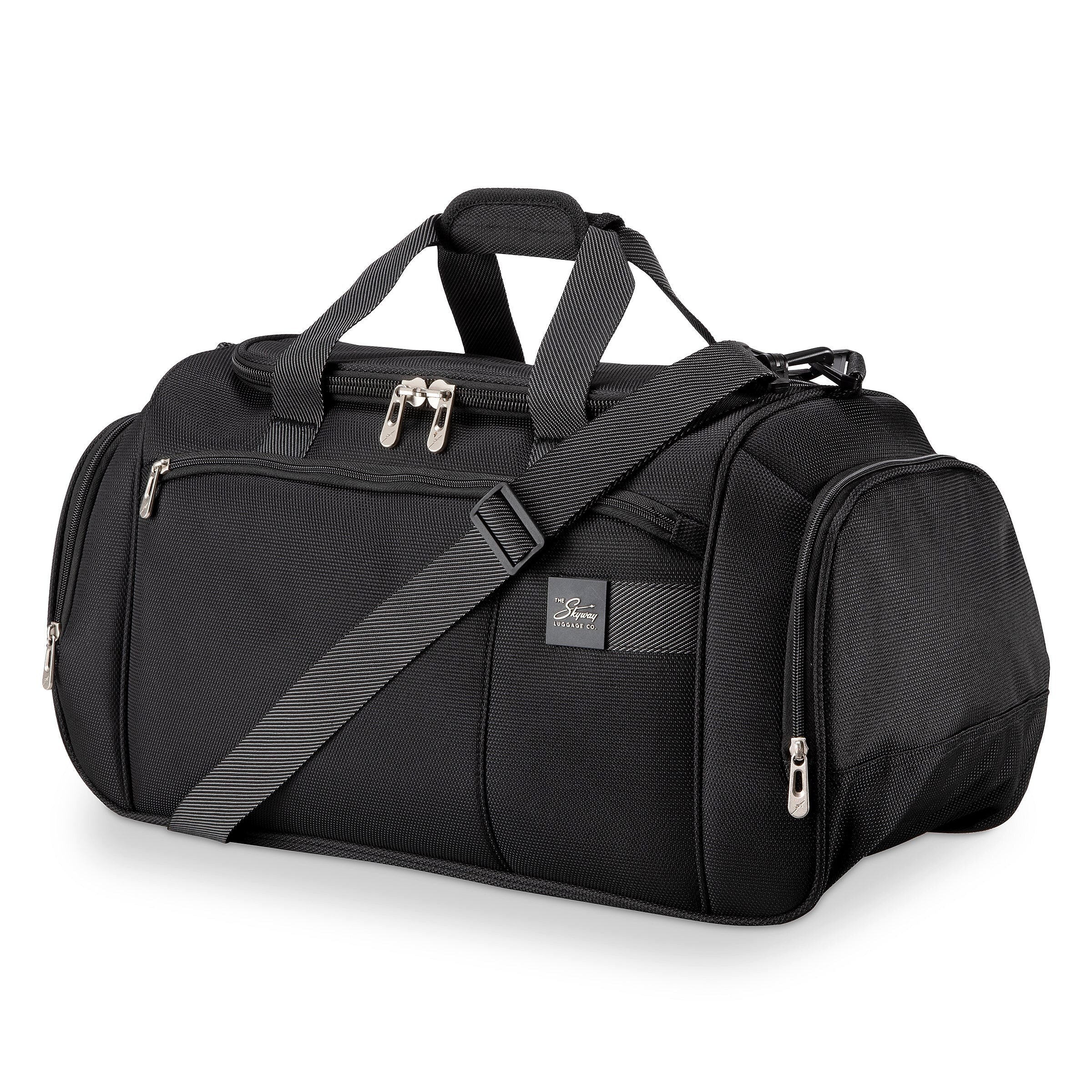 Skyway Luggage Sigma 7.0 22" Polyester Carry-On Weekender Duffel, Black (177-22-001-DFL)