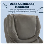 Serta Big and Tall Ergonomic Bonded Leather Executive Big & Tall Chair, 350 lb. Capacity, Gray (43506C)