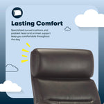 Serta Comfort Ergonomic Bonded Leather Swivel Executive Chair, Brown (CHR10130B)