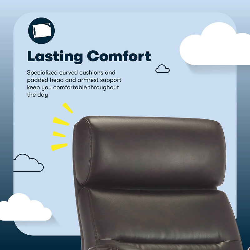 Serta Comfort Ergonomic Bonded Leather Swivel Executive Chair, Brown (CHR10130B)