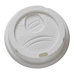 Dixie Dome Plastic Hot Cup Lids, 8 oz., White, 1000/Carton (9538DX)