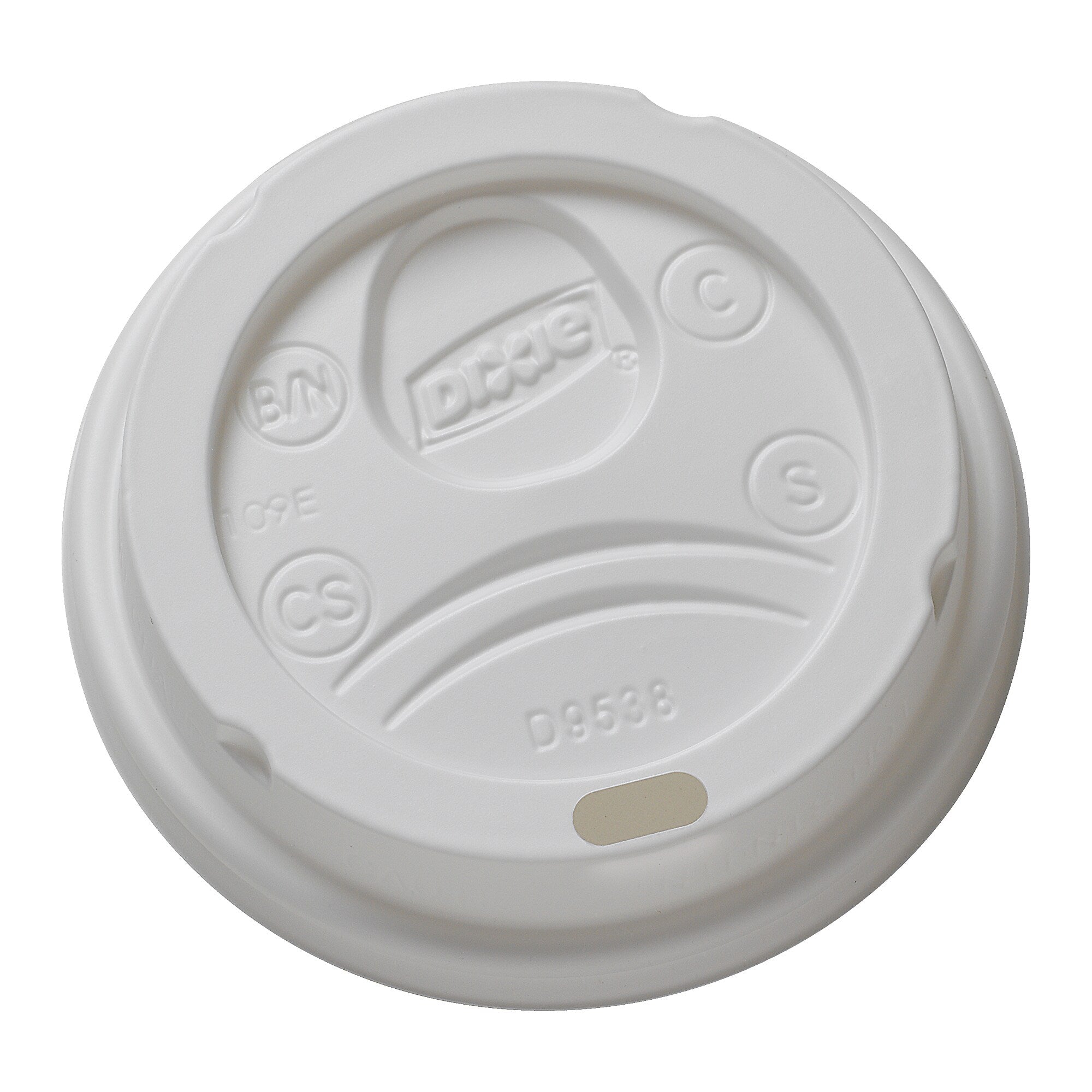 Dixie Dome Plastic Hot Cup Lids, 8 oz., White, 1000/Carton (9538DX)