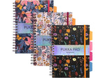 Pukka Pad Bloom 5-Subject Subject Notebooks, 6.9" x 9.8", College Ruled, 100 Sheets, Assorted Colors, 3/Pack (9494-BLM(ASST))