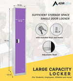 AdirOffice 72"H Single Tier Purple Storage Locker (ADI629-201-PUR-DL)