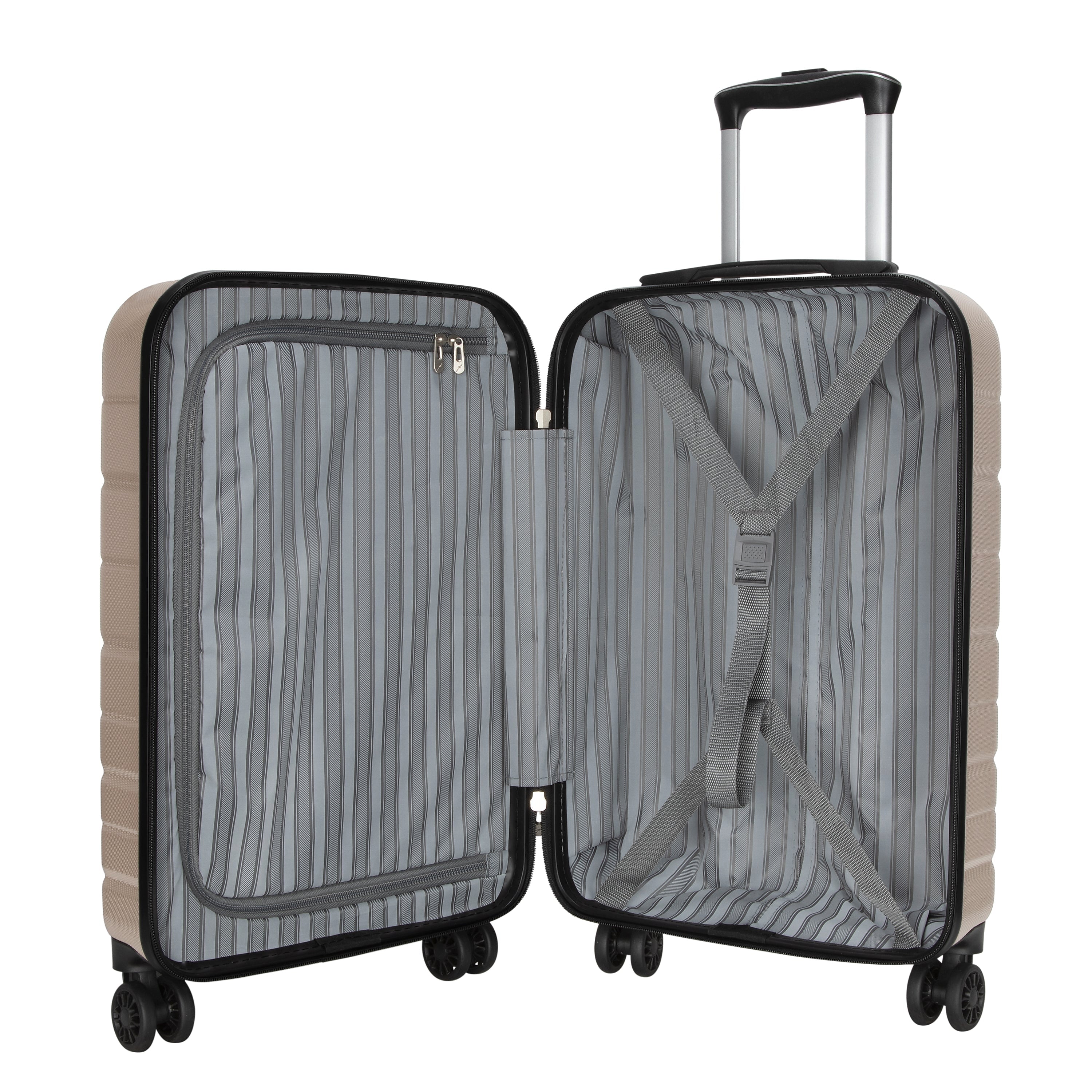 Skyway Luggage Epic 2.0 20" Hardside Carry-On Suitcase, 8-Wheeled Spinner, Bone (780-20"257-4WB)
