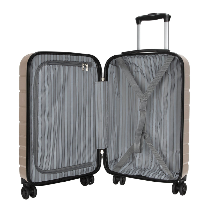 Skyway Luggage Epic 2.0 20" Hardside Carry-On Suitcase, 8-Wheeled Spinner, Bone (780-20"257-4WB)
