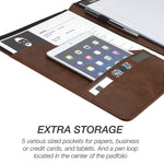 Samsill Faux Leather Padfolio, Tan/Brown (SAM71656)
