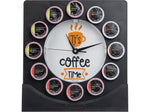 Mind Reader 12-Compartment Plastic Coffee Clock Pod Organizer, Black/White (PODCLOCK-BLK)