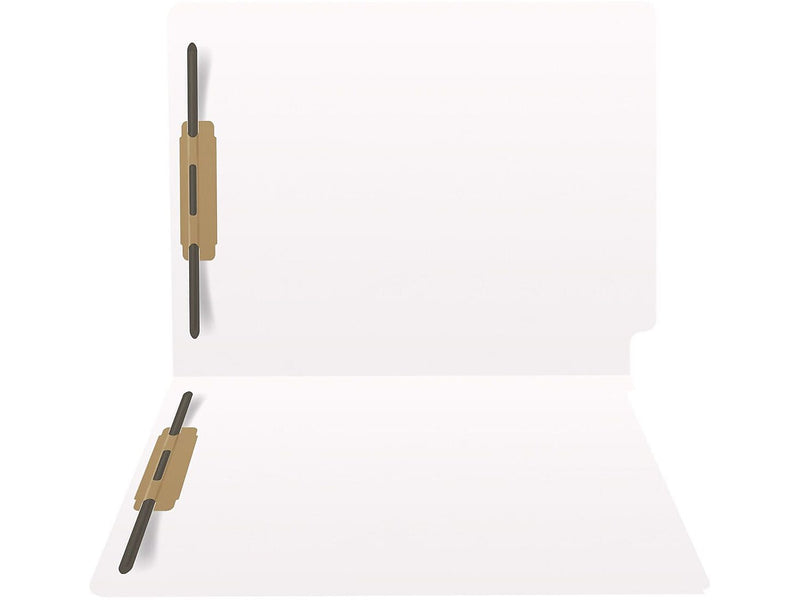 Medical Arts Press Heavy-Duty End Tab File Folder, Straight Cut, Letter-Size, White, 40/Box (S-09459-WHT)