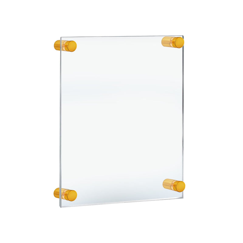 Azar Poster Holder, 15" x 21", Wall Mounted, Gold, Acrylic (105508-GLD)