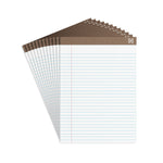 TRU RED™ Notepads, 8.5" x 11.75", Wide Ruled, White, 50 Sheets/Pad, Dozen Pads/Pack (TR58185)