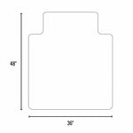 ES Robbins EverLife Carpet Chair Mat with Lip, 36" x 48", Designed for Low-Pile Carpet, Clear (128073)