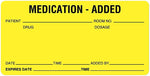 IV Medication Added Label, 4" x 2"